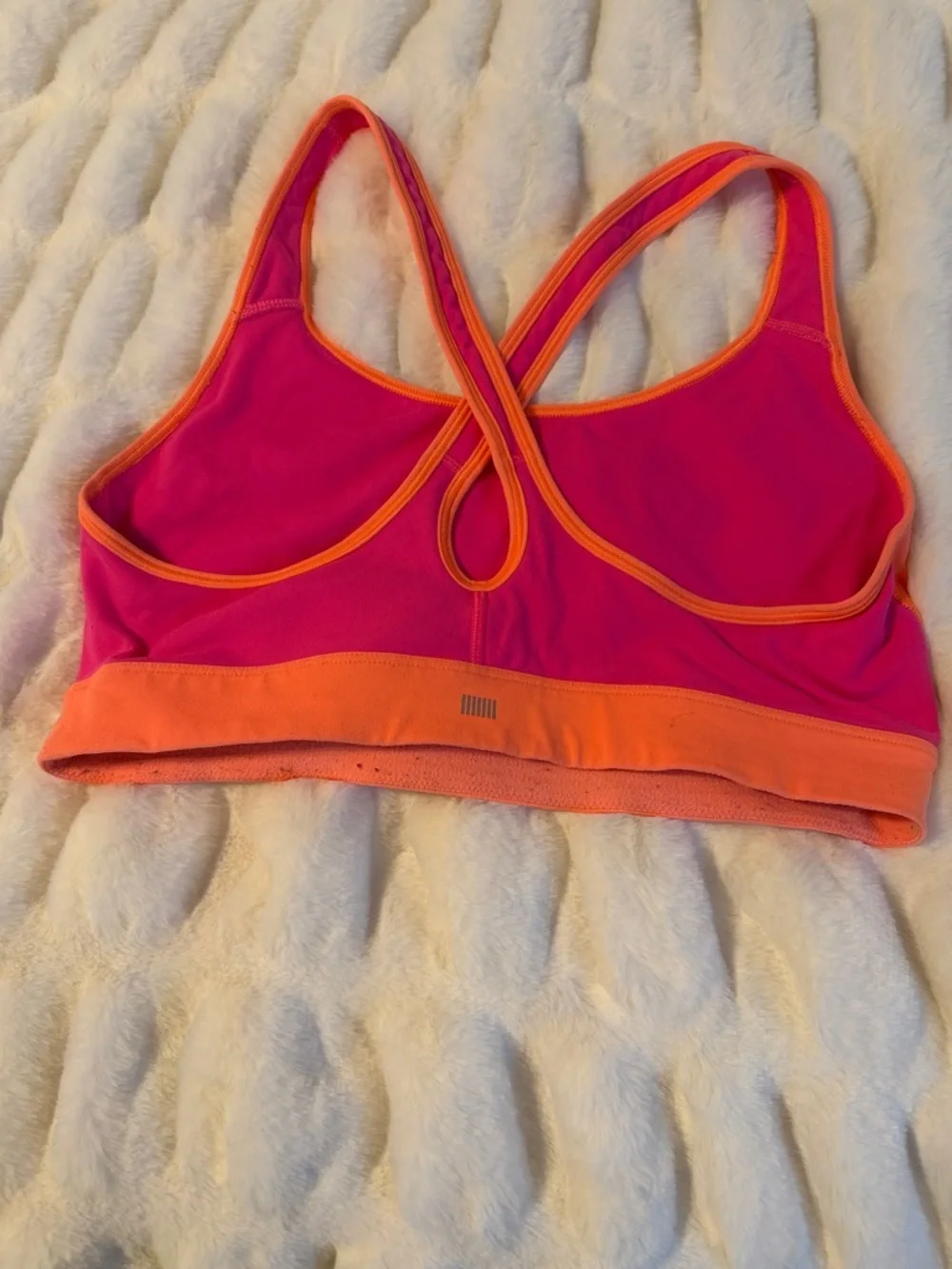 VSX Orange Sports Bra with Pink Accents A2